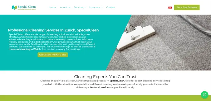SpecialClean project screenshot